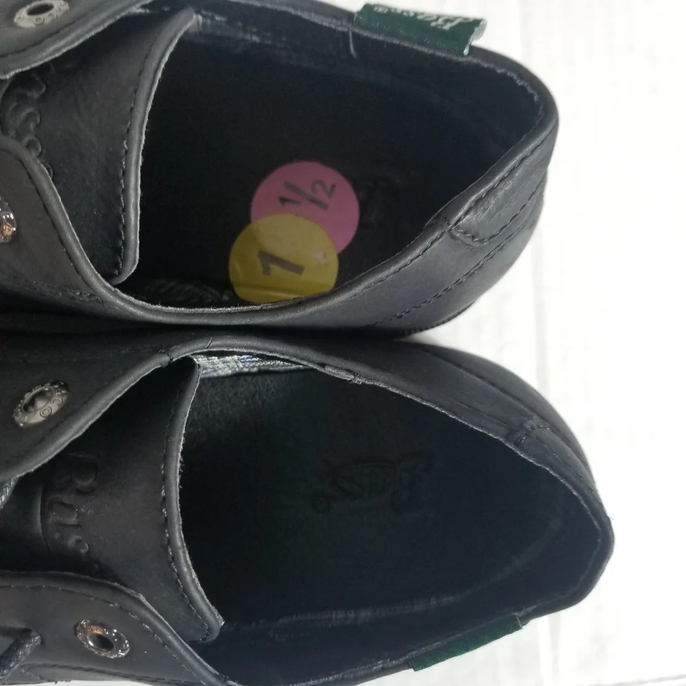 NWOT BASS BOY'S BLACK DRESS SHOES SIZE 1.5